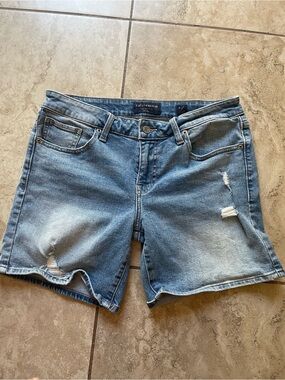 Lucky Brand Blue Denim Shorts with Faded Finish